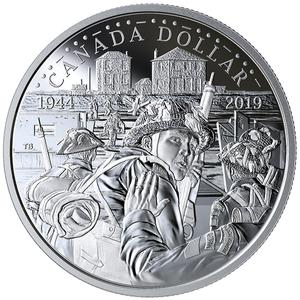 Canada / One Dollar Silver 2019 D-Day - reverse photo
