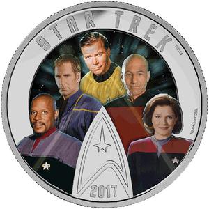 Canada / Silver Two Ounces 2017 Star Trek - Five Captains - reverse photo