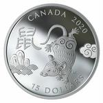Silver Ounce 2020 Year of the Rat: Photo Coin, Canada, Silver Ounce 2020 Year of the Rat / thumbnail