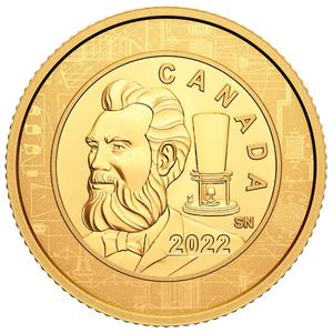 Canada / Gold Quarter Ounce 2022 Alexander Graham Bell - reverse photo