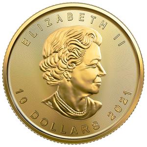 Canada / Gold Quarter Ounce 2021 Maple Leaf - obverse photo