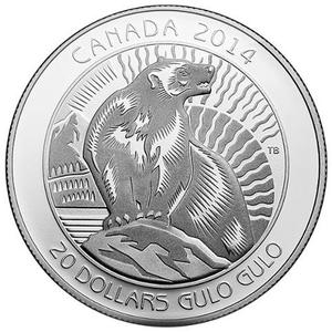 Canada / Silver Ounce 2014 Wolverine - reverse photo