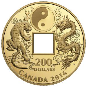Canada / Gold Ounce 2016 Yin and Yang - reverse photo