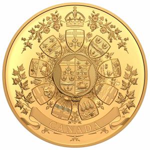 Canada / Gold Kilo 2021 Archival Treasures - 1912 Heraldic Design - reverse photo