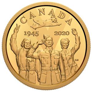 Canada / One Hundred Dollars Gold 2020 VE Day - reverse photo