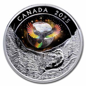 Canada / Silver Ounce 2025 Moon Sky - Raven - reverse photo