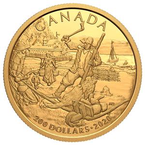 Canada / Two Hundred Dollars Gold 2020 New France - reverse photo