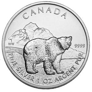 Canada / Silver Ounce 2011 Grizzly Bear - reverse photo