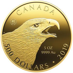 Canada / Gold Five Ounces 2019 Golden Eagle - obverse photo