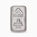 Silver Five Ounces 2022 Argentia Bar: Photo 5 Ounce Bar, Argentia .9999 Fine Silver / thumbnail