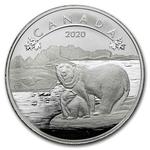 Silver Half Ounce 2020 Polar Bears: Photo Coin, Canada, Silver Half Ounce 2020 Polar Bears / thumbnail