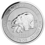 Silver Ounce and a Half 2015 Polar Bear: Photo Coin, Canada, Silver Ounce and a Half 2015 Polar Bear / thumbnail