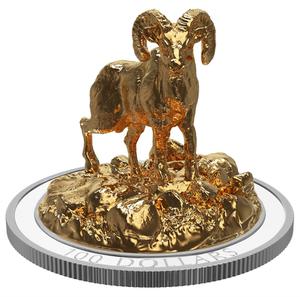 Canada / Silver Ten Ounces 2017 Majestic Animals - Bighorn Sheep - reverse photo