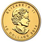 Gold Quarter Ounce 2014 Arctic Fox: Photo Coin, Canada, Gold Quarter Ounce 2014 Arctic Fox / thumbnail