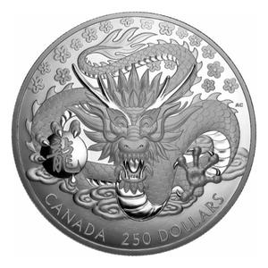 Canada / Silver Kilo 2024 Year of the Dragon - reverse photo