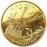 Two Hundred Dollars 2019 Arrival of the Europeans: Photo Coin, Canada, Two Hundred Dollars Gold 2019 Arrival of the Europeans / thumbnail