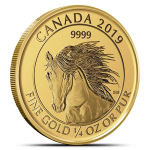 Canada / Gold Quarter Ounce 2019 Wild Horse - reverse photo