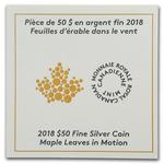 Silver Five Ounces 2018 Maple Leaves in Motion: Photo Coin, Canada, Silver Five Ounces 2018 Maple Leaves in Motion / thumbnail