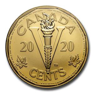 Canada / Gold Ounce 2020 The Victory Nickel - reverse photo
