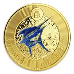 Cayman Islands / Gold Ounce 2018 Marlin / Coloured Proof - reverse photo