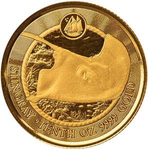 Cayman Islands / Gold Tenth-Ounce 2023 Stingray - reverse photo