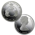 Twenty-five Dollars Silver 1980 Kings of England: Photo Coin, Cayman Islands, Twenty-five Dollars Silver 1980 Kings of England / thumbnail