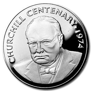 Cayman Islands / Twenty-five Dollars Silver 1974 Winston Churchill - reverse photo