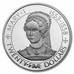 Twenty-five Dollars Silver 1977 Six Queens: Photo Coin, Cayman Islands, Twenty-five Dollars Silver 1977 Six Queens / thumbnail