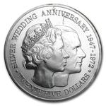 Twenty-five Dollars Silver 1972 Silver Wedding: Photo Coin, Cayman Islands, Twenty-five Dollars Silver 1972 Silver Wedding / thumbnail