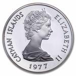 Twenty-five Dollars Silver 1977 Six Queens: Photo Coin, Cayman Islands, Twenty-five Dollars Silver 1977 Six Queens / thumbnail