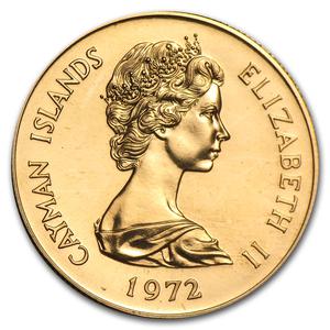 Cayman Islands / Twenty-five Dollars Gold 1972 Silver Wedding - obverse photo