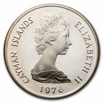 Fifty Dollars Silver 1976 Six Queens: Photo Coin, Cayman Islands, Fifty Dollars Silver 1976 Six Queens / thumbnail