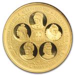 One Hundred Dollars Gold 1975 Six Queens: Photo Coin, Cayman Islands, One Hundred Dollars Gold 1975 Six Queens / thumbnail