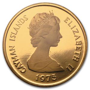 Cayman Islands / One Hundred Dollars Gold 1975 Six Queens - obverse photo