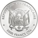 One Thousand Francs Silver 2013 Piliocolobus Foai: Photo Coin, Central African Republic, One Thousand Francs Silver 2013 Piliocolobus Foai / thumbnail