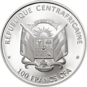 Central African Republic / One Hundred Francs 2015 Blue Whale - obverse photo
