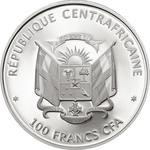One Hundred Francs 2015 Blue Whale: Photo Coin, Central African Republic, One Hundred Francs 2015 Blue Whale / thumbnail