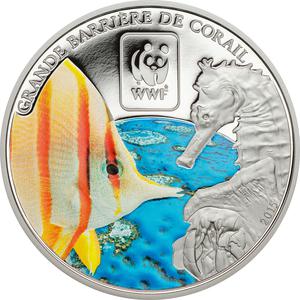 Central African Republic / One Hundred Francs 2015 Great Barrier Reef - reverse photo
