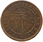 Quarter Cent 1870: Photo Coin, Ceylon, British, Quarter Cent 1870 / thumbnail