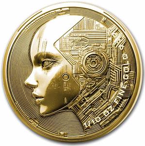 Chad / Gold Tenth-Ounce 2025 AI Coin - reverse photo