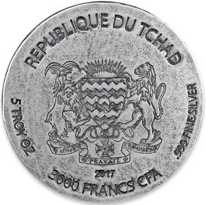 Chad / Silver Five Ounces 2017 Queen Nefertiti - obverse photo