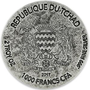 Chad / Silver Two Ounces 2017 Ramesses II: Afterlife - obverse photo