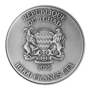 Chad / Silver Two Ounces 2022 Vermillion Dragon - obverse photo