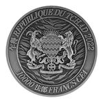 Silver Two Ounces 2022 Tiger In the Forest: Photo Coin, Chad, Silver Two Ounces 2022 Tiger In the Forest / thumbnail