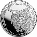Chad / Silver Ounce 2024 Silver Owls - Eastern Screech Owl - reverse photo