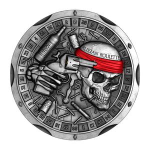 Chad / Silver Two Ounces 2025 Russian Roulette - reverse photo