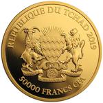 Gold Ounce 2019 Mandala Wildlife - Elephant: Photo Coin, Chad, Gold Ounce 2019 Mandala Elephant / thumbnail