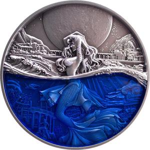 Chad / Silver Two Ounces 2022 Mermaid Under the Moon - reverse photo