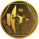 Gold Ounce 2022 Pioneer Plaque: Photo Pioneer Plaque 2022 Proof-Like - 1oz 9999 Gold / thumbnail