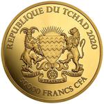 Gold Ounce 2020 Mandala Wildlife - Hippo: Photo Coin, Chad, Gold Ounce 2020 Mandala Hippo / thumbnail